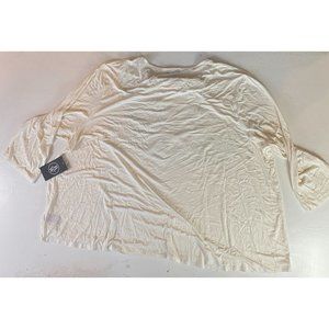 Women's Plus Ryan Wythe 5X Blouse Top Shirt White Pearls 3/4 Sleeves NEW NWT